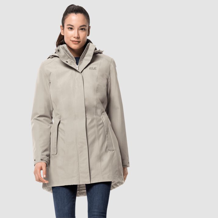 Abrigos Invierno Jack Wolfskin Madison Avenue Mujer Grises Mexico-6172349